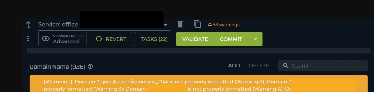 service url pattern