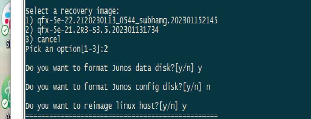 Format and reimage questions