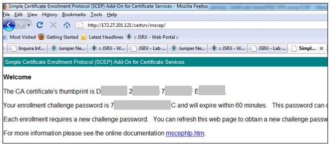 Sample Certificate Enrollment