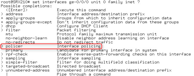 ge-0/0/0 unit 0 family inet