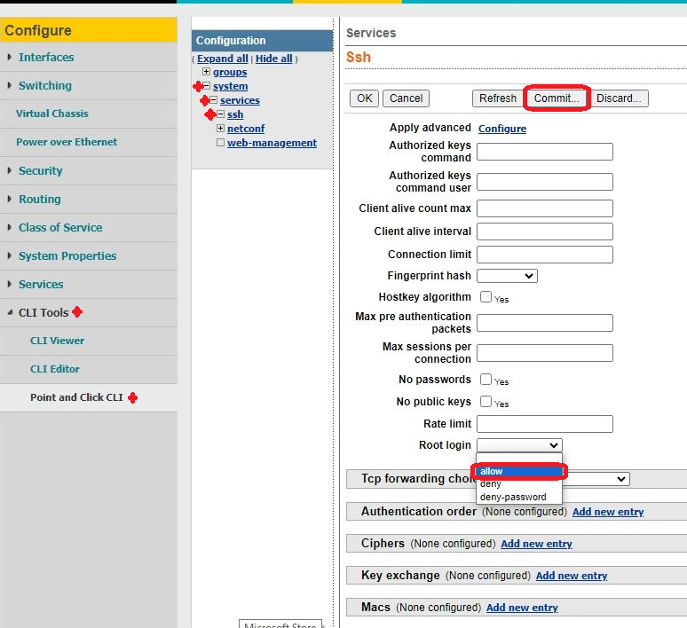 Configure root-login allow via J-Web.png